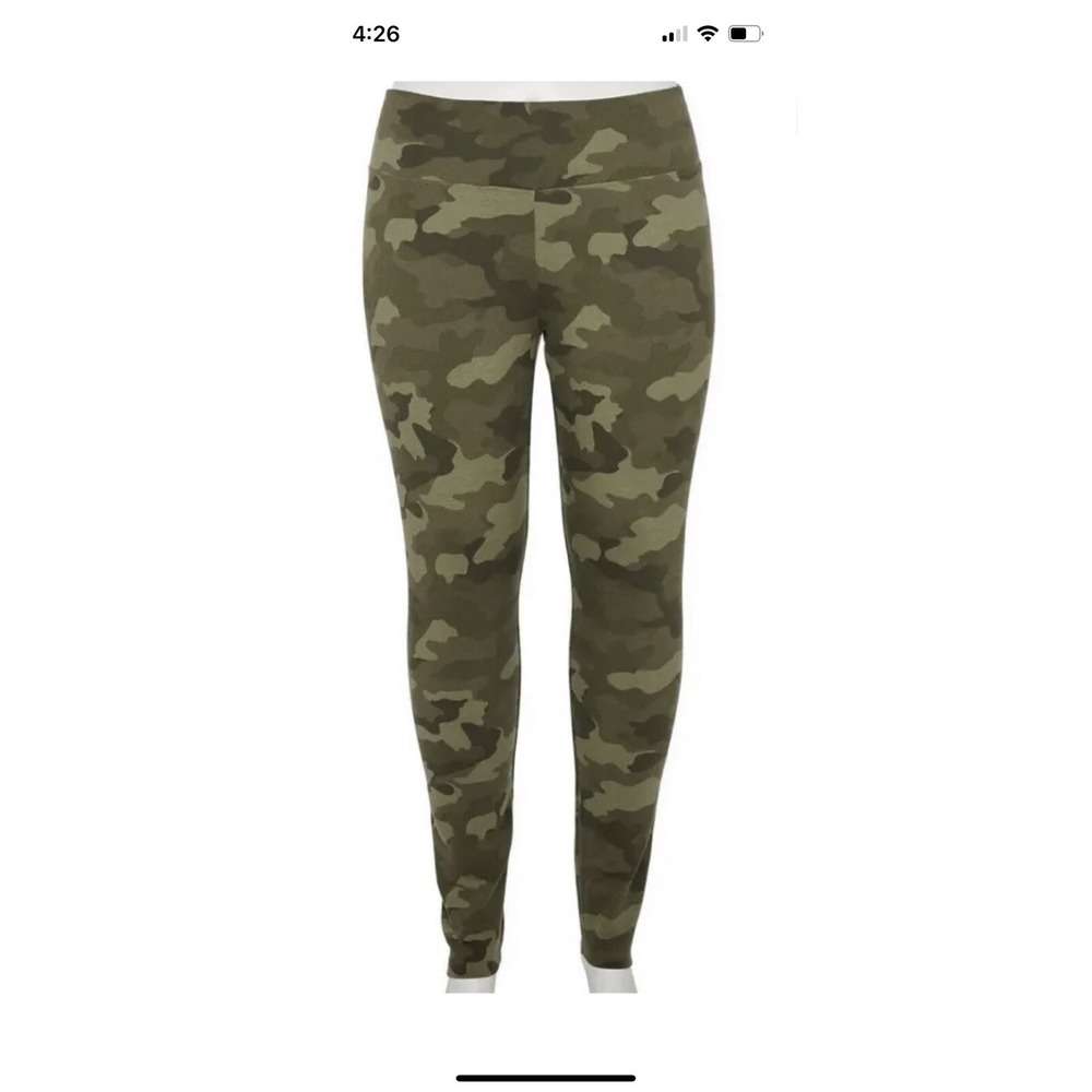 Sonoma plus size 3X short camouflage mid rise leggings